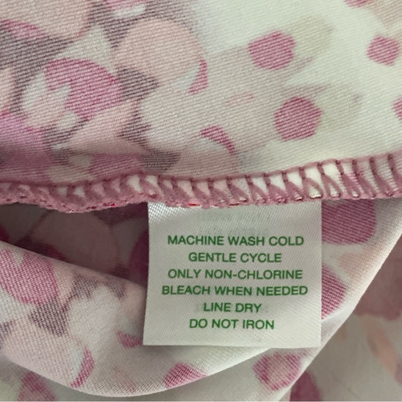 Garnet Hill Pink Geo Print Rash Guard Size Medium - Picture 6 of 9